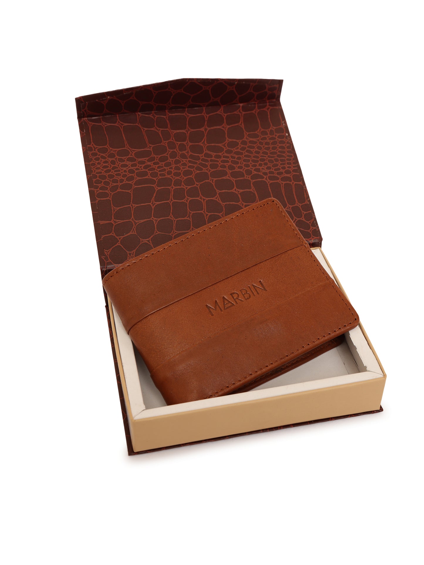 Marbin Men's Leather Wallet – 8 Card Slots V-CUT