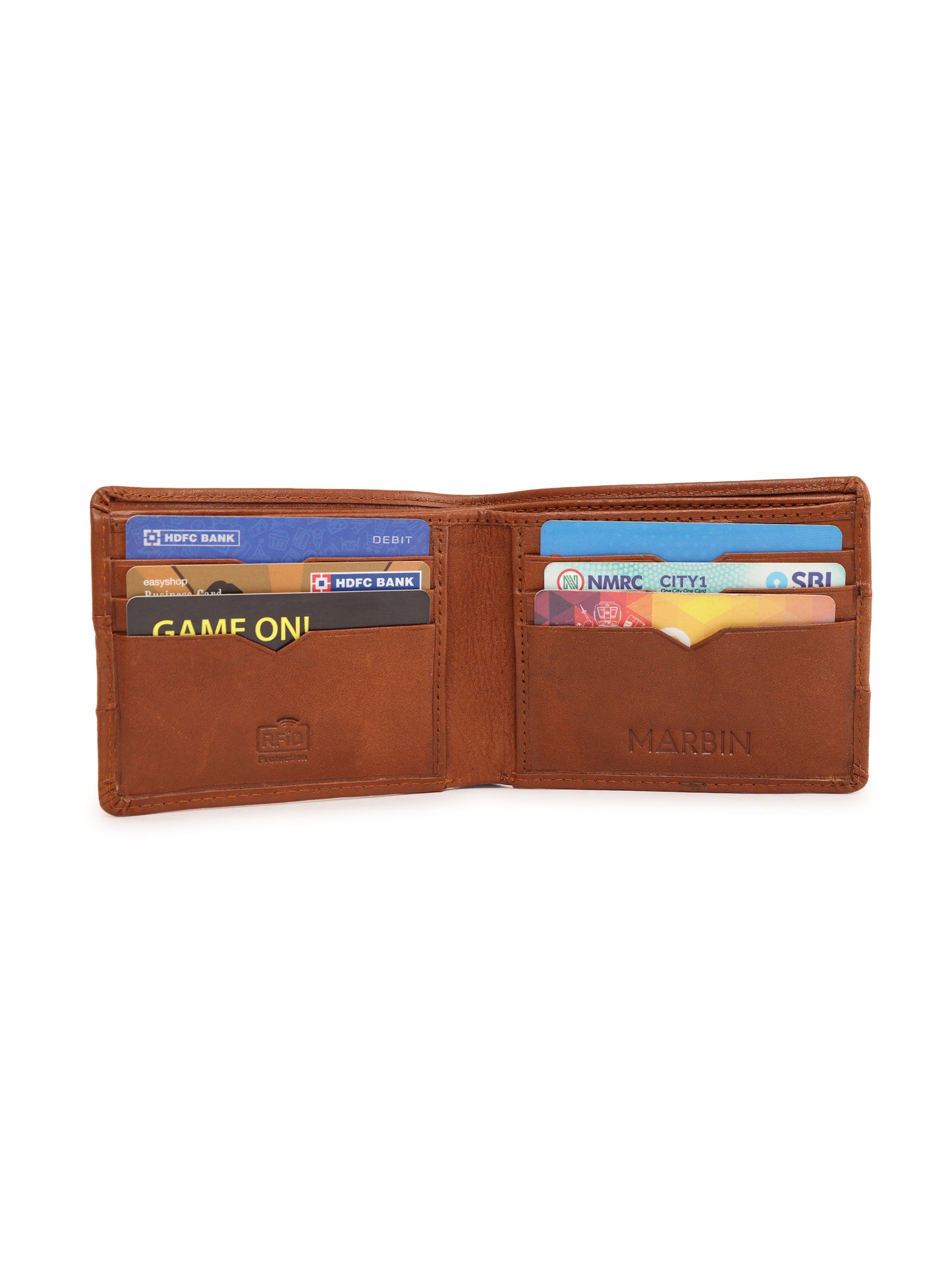 Marbin Men's Leather Wallet – 8 Card Slots V-CUT