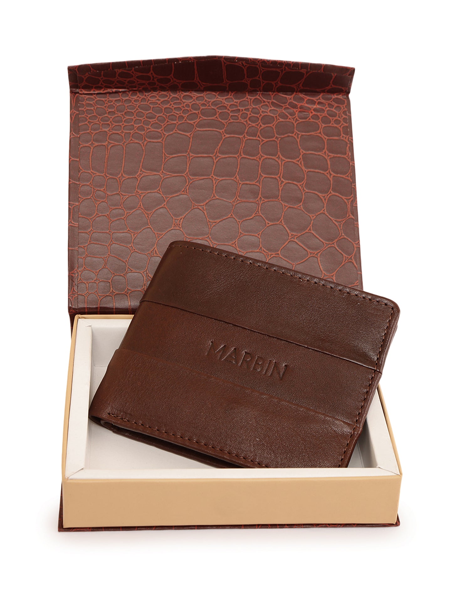 Marbin Men's Leather Wallet – 8 Card Slots V-CUT