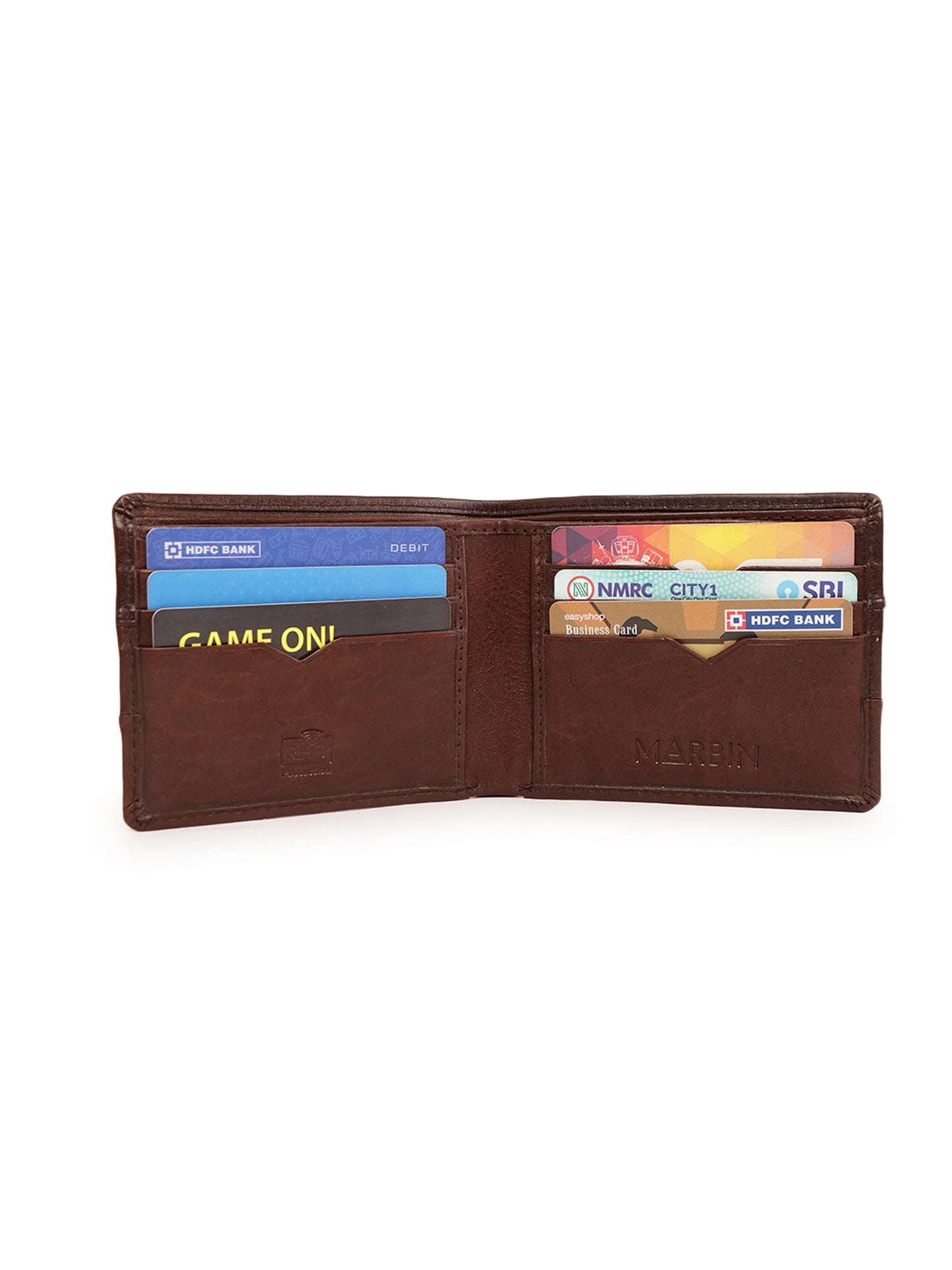 Marbin Men's Leather Wallet – 8 Card Slots V-CUT
