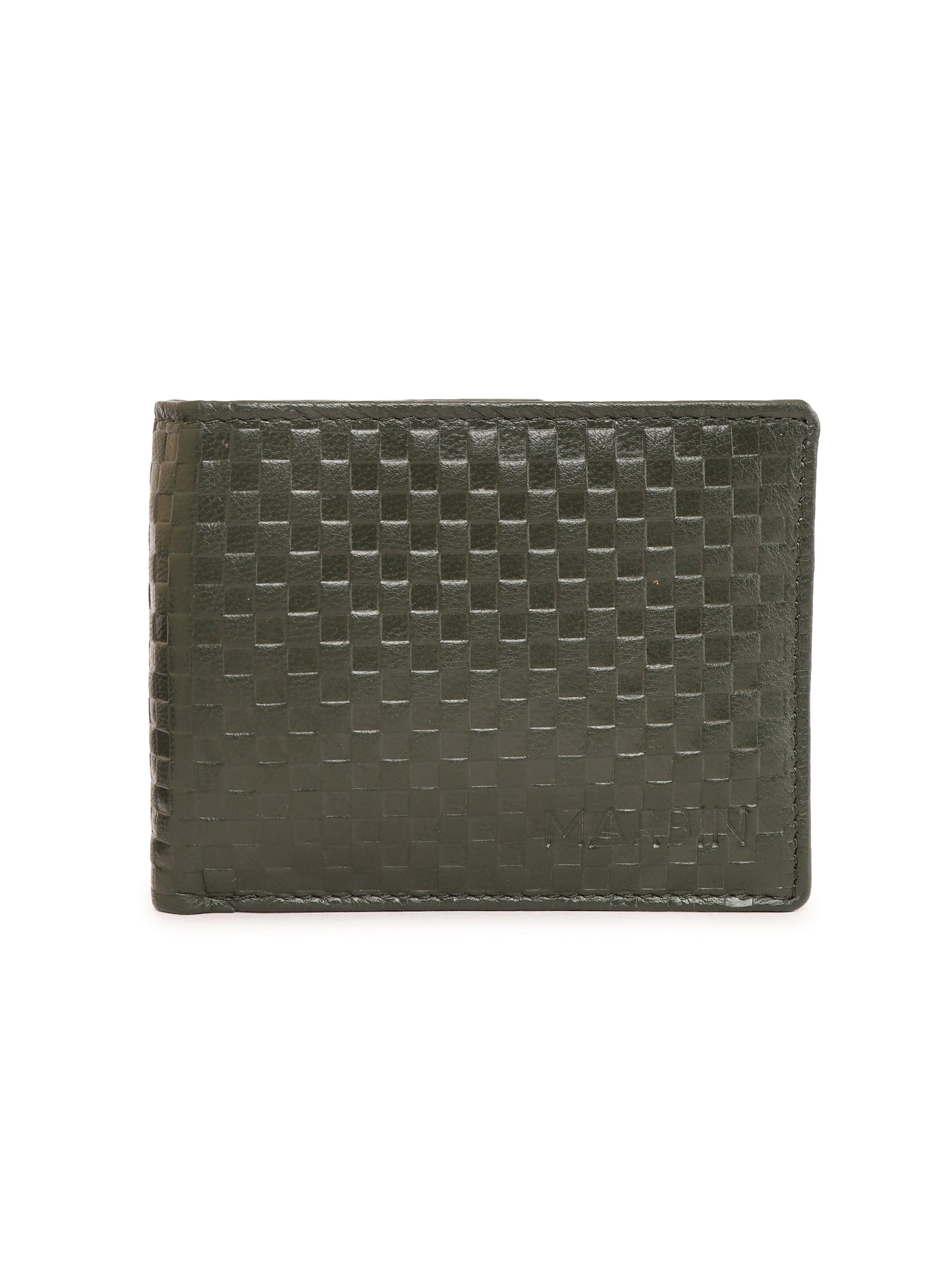 Men's Leather Wallet,6 Slots (Green) Crox