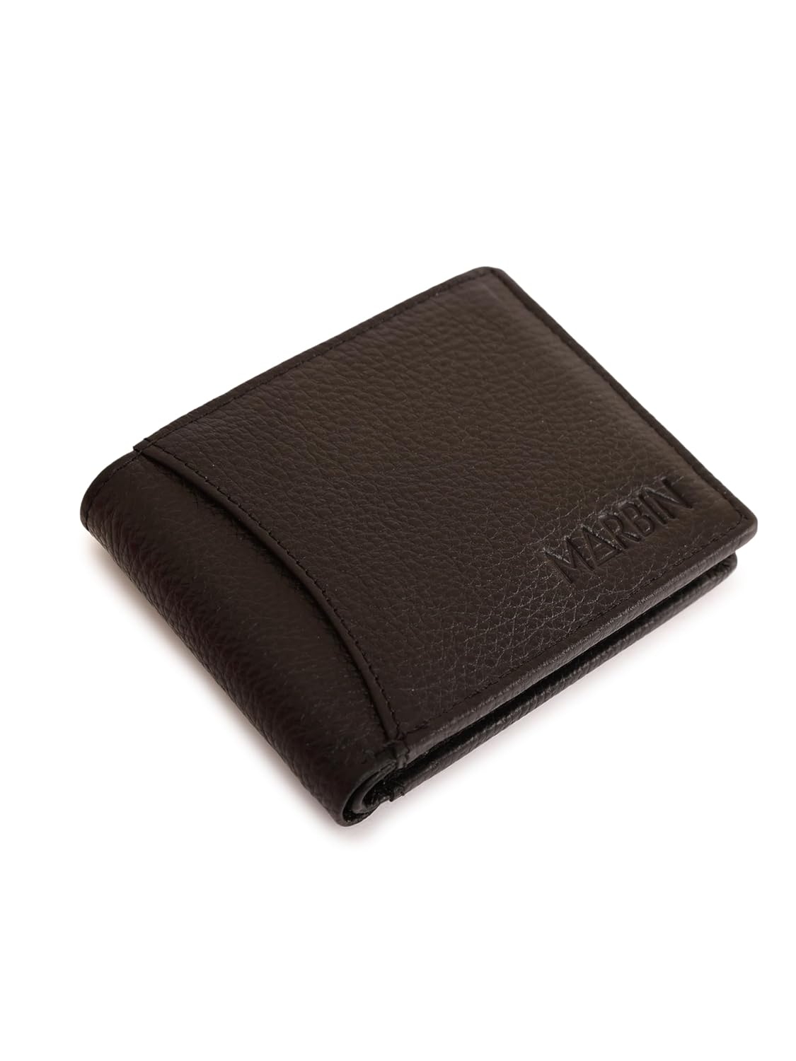 Marbin Men's Wallet – Stylish Genuine Leather Wallet with Card Holder & Compartments (Black)