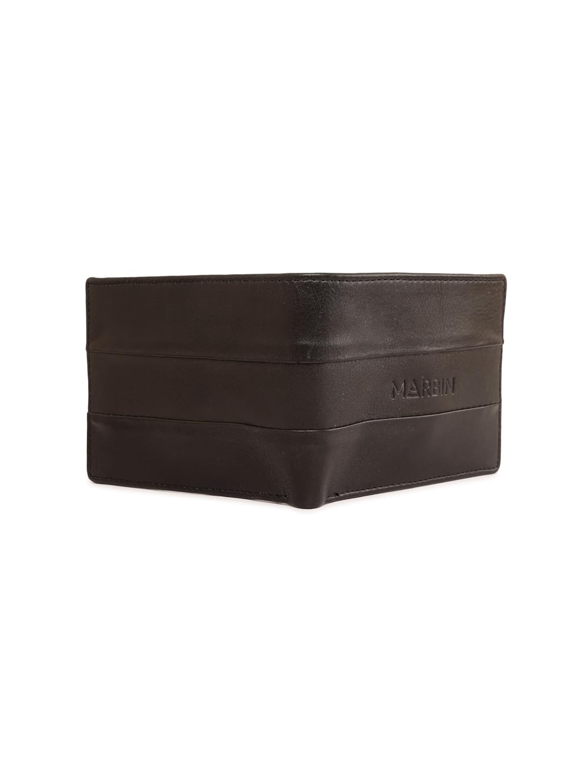 Marbin Men's Leather Wallet – 8 Card Slots (Black)