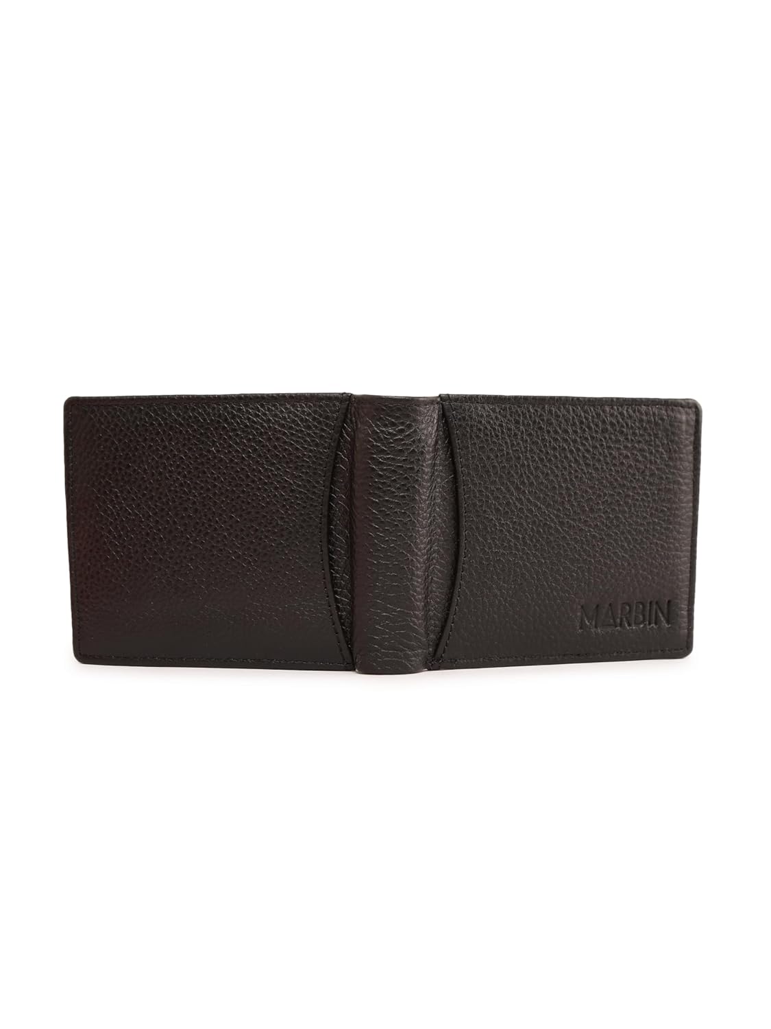 Marbin Men's Wallet – Stylish Genuine Leather Wallet with Card Holder & Compartments (Black)