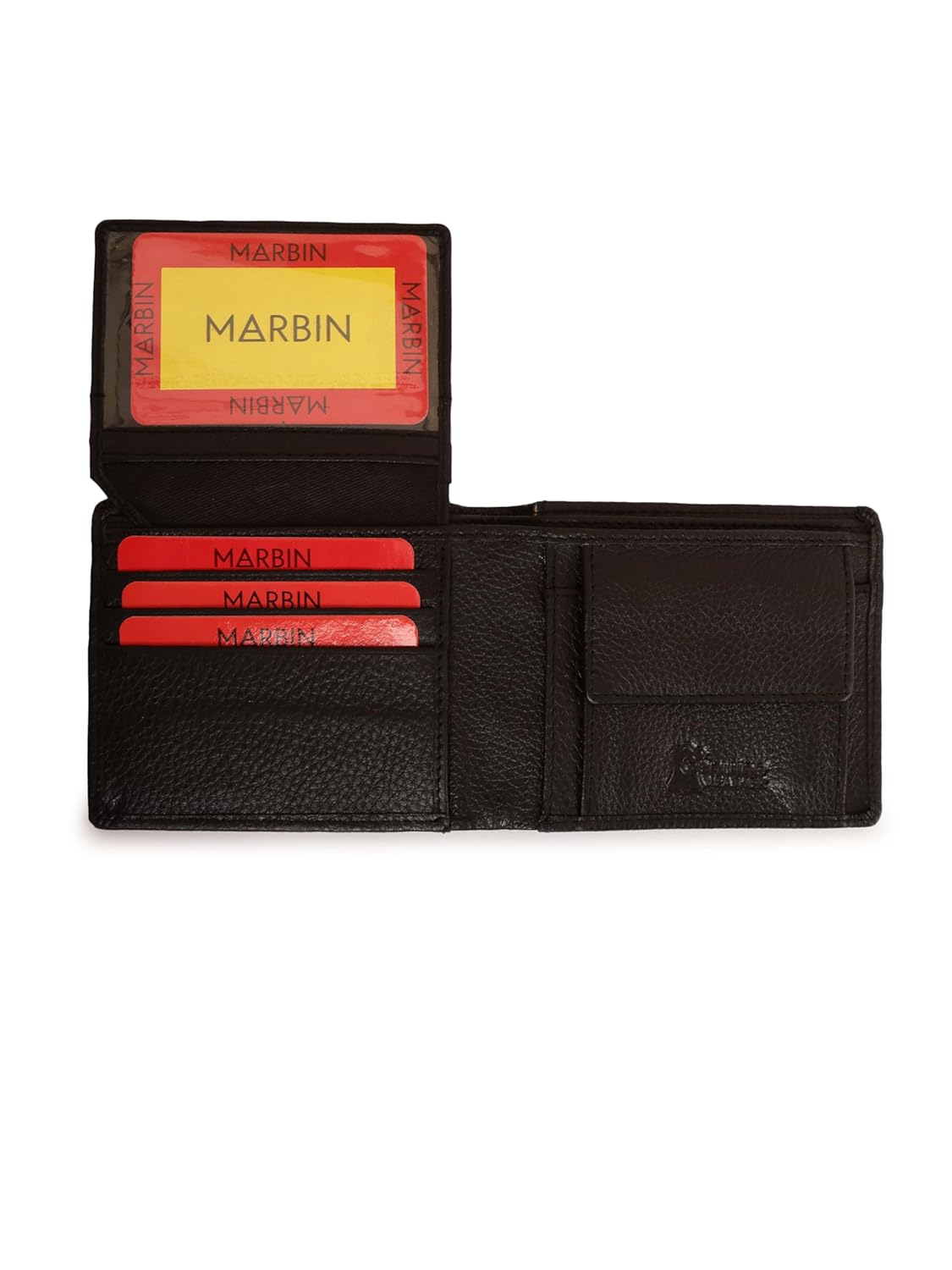 Marbin Men's Wallet – Stylish Genuine Leather Wallet with Card Holder & Compartments (Black)