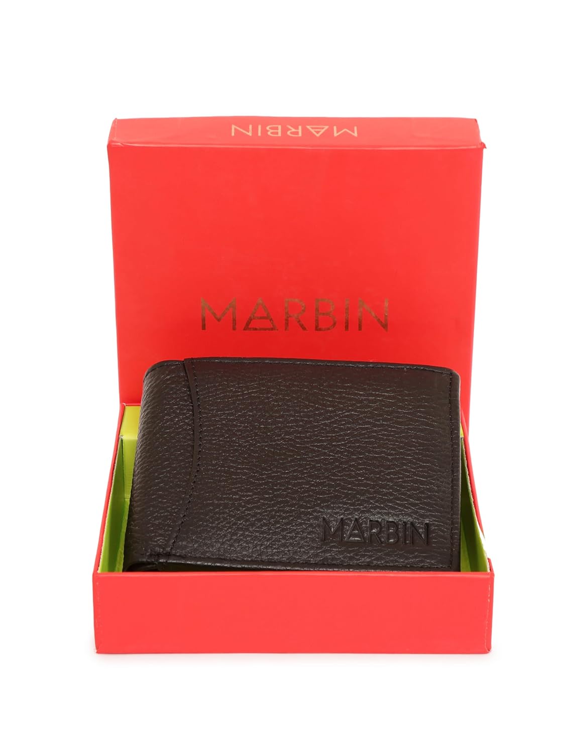 Marbin Men's Wallet – Stylish Genuine Leather Wallet with Card Holder & Compartments (Black)