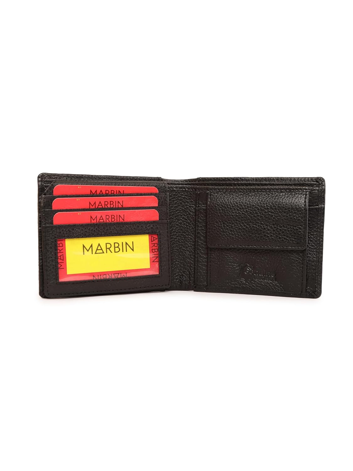 Marbin Men's Wallet – Stylish Genuine Leather Wallet with Card Holder & Compartments (Black)
