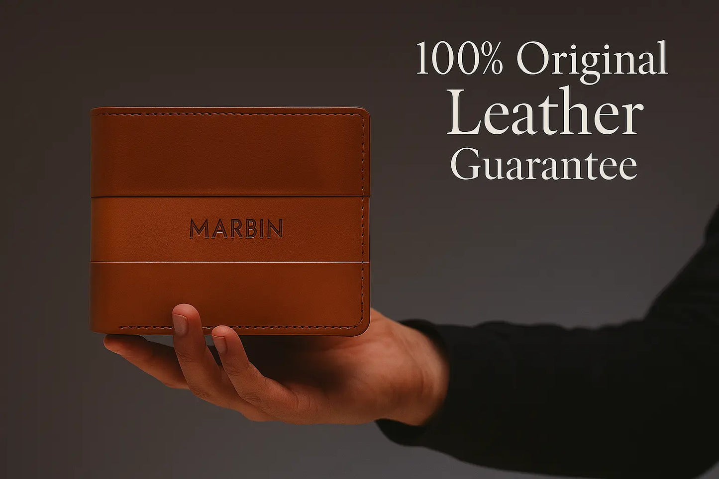 Marbin Men's Leather Wallet – 8 Card Slots V-CUT