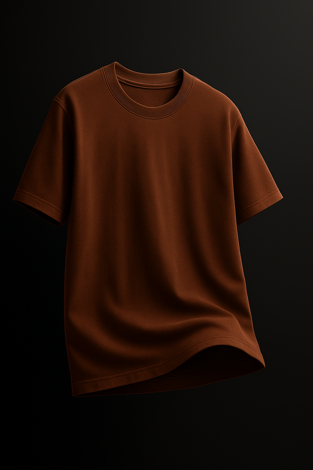 Solid Brown Oversized T-Shirt