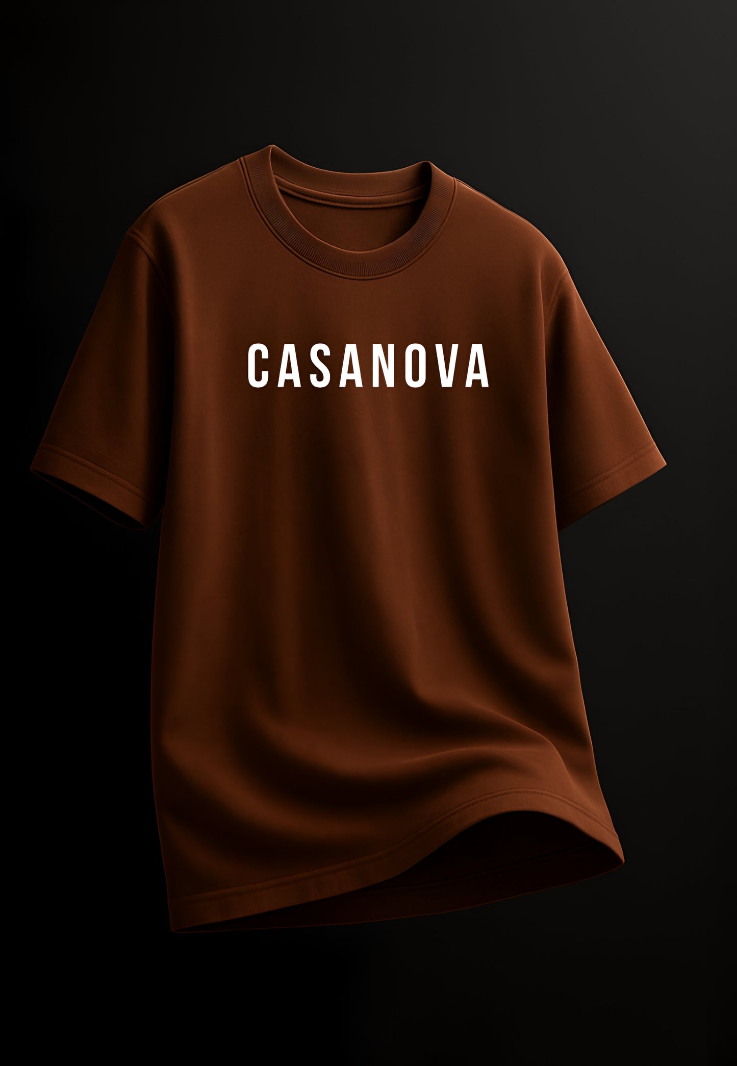Casanova Print Brown Oversized T-Shirt