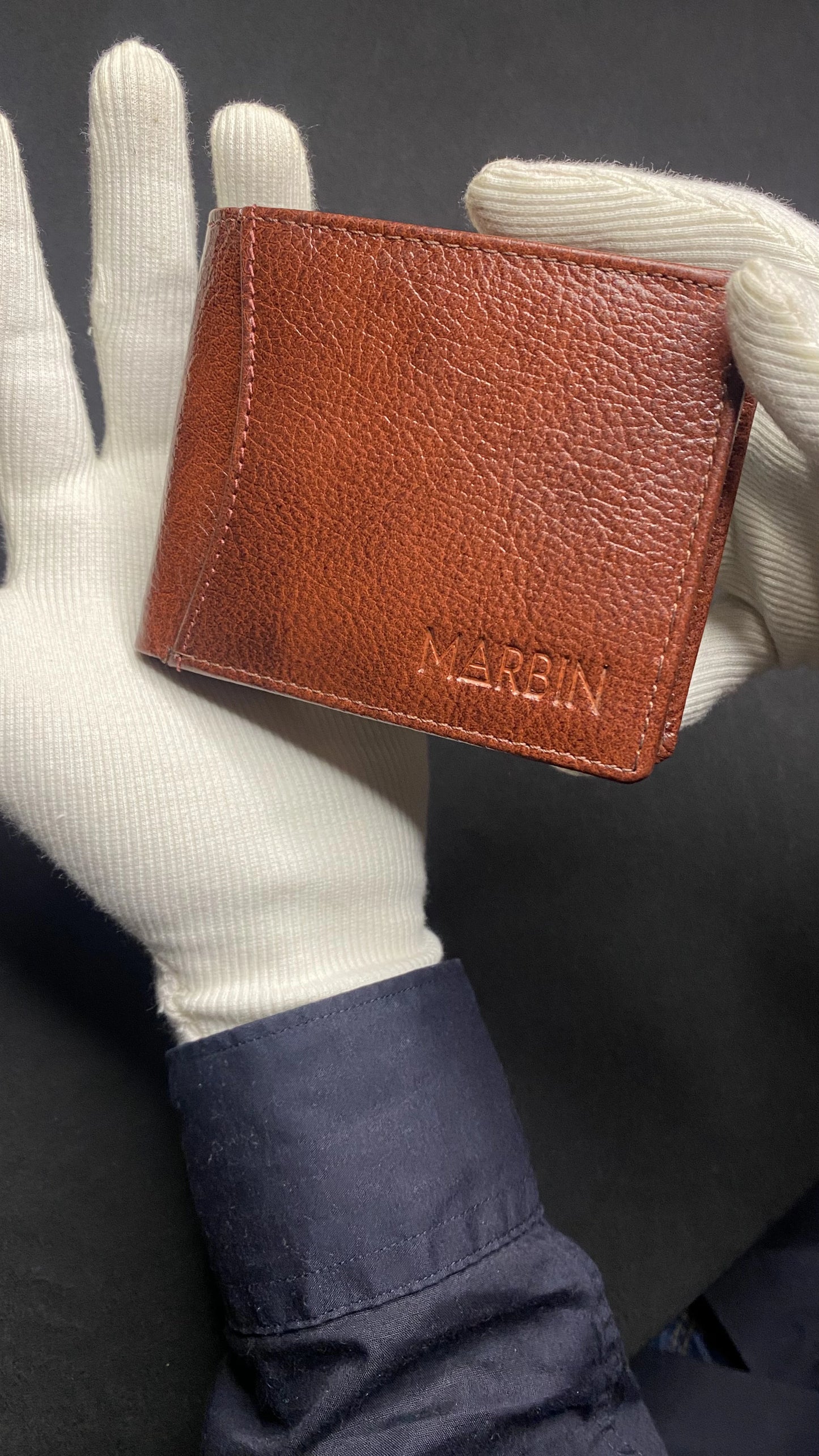 Marbin Men's Wallet – Stylish Genuine Leather Wallet with Card Holder & Compartments (Brown)