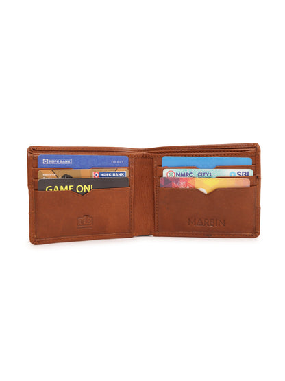 Marbin Men's Leather Wallet – 8 Card Slots V-CUT