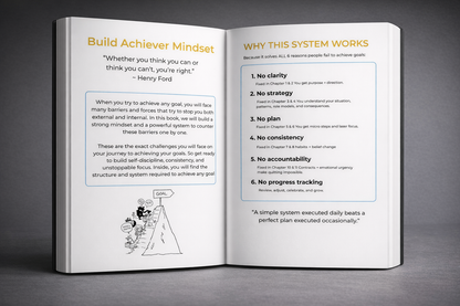 Goal Achiever Kit | Achieve Any Goal Using Proven Methods Used by Top Performers (HardCopy + E-Book)