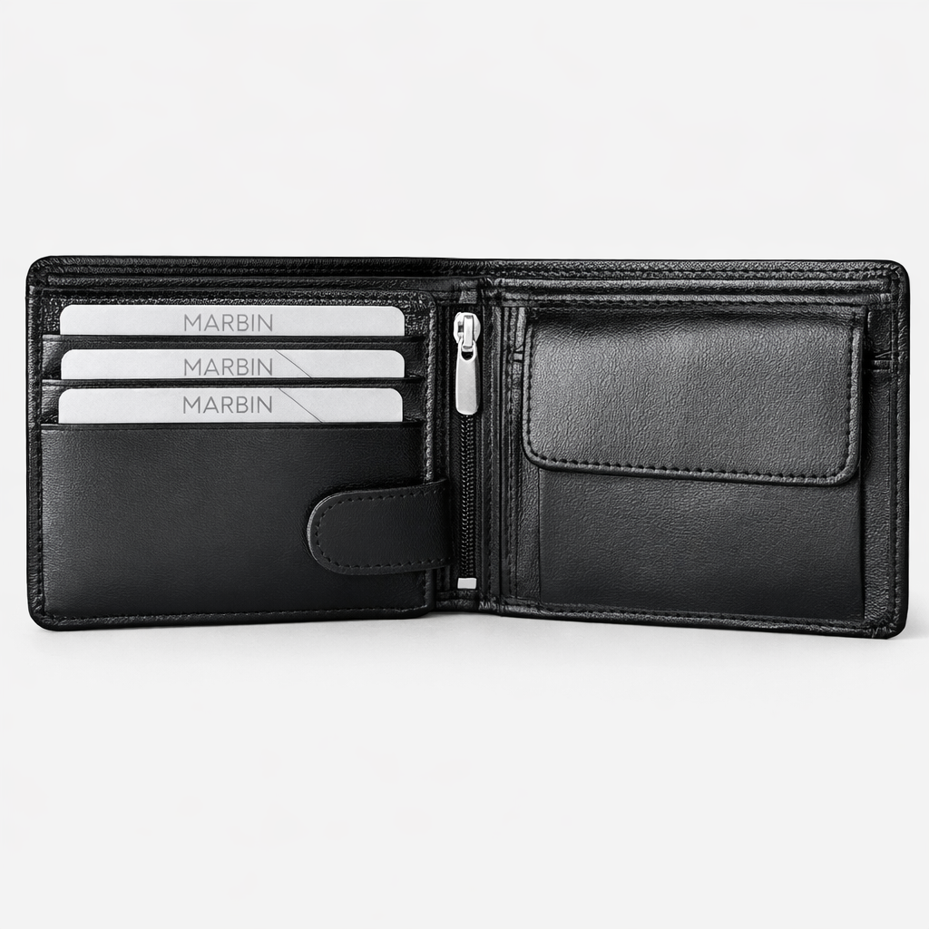 Marbin 100% Original Leather Wallet | Soft Genuine Leather | 1-Year Leather Guarantee with Card Genuine Leather
