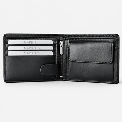 Marbin 100% Original Leather Wallet | Soft Genuine Leather | 1-Year Leather Guarantee with Card Genuine Leather