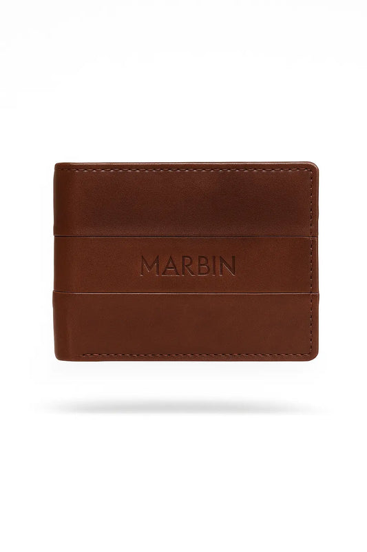Marbin Men's Leather Wallet – 8 Card Slots V-CUT