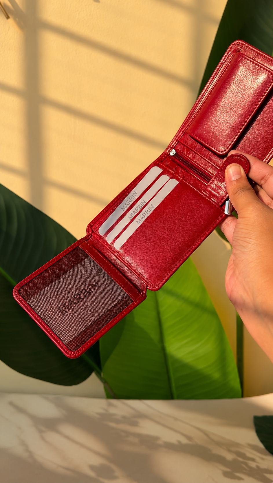 Marbin 100% Original Leather Wallet | Soft Genuine Leather | 1-Year Leather Guarantee with Card Genuine Leather