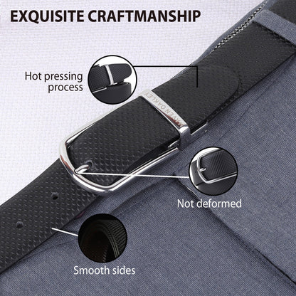 Leather Reversible Black & Brown Belt For Men with Silver Buckle (Leather Texture: Honey)