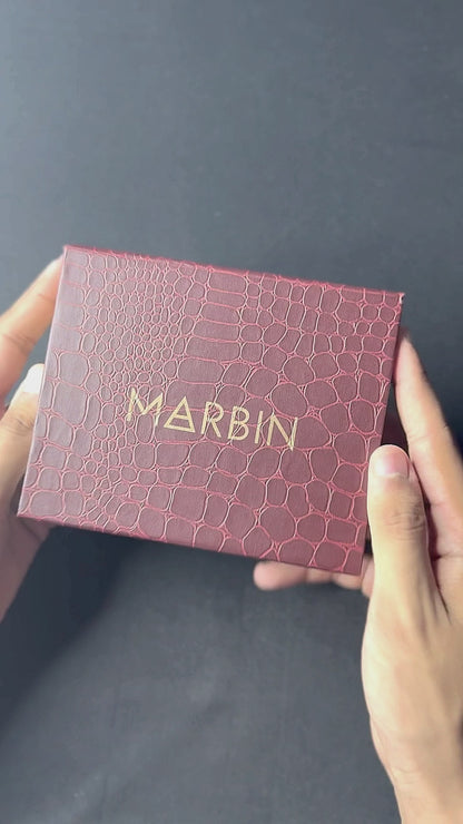 Marbin Men's Leather Wallet – 8 Card Slots (Brown)